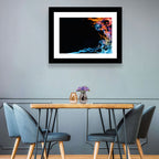Glowing Flame Abstract Wall Art