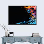 Glowing Flame Abstract Wall Art