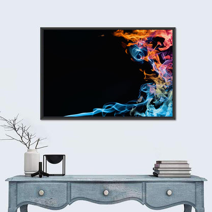 Glowing Flame Abstract Wall Art