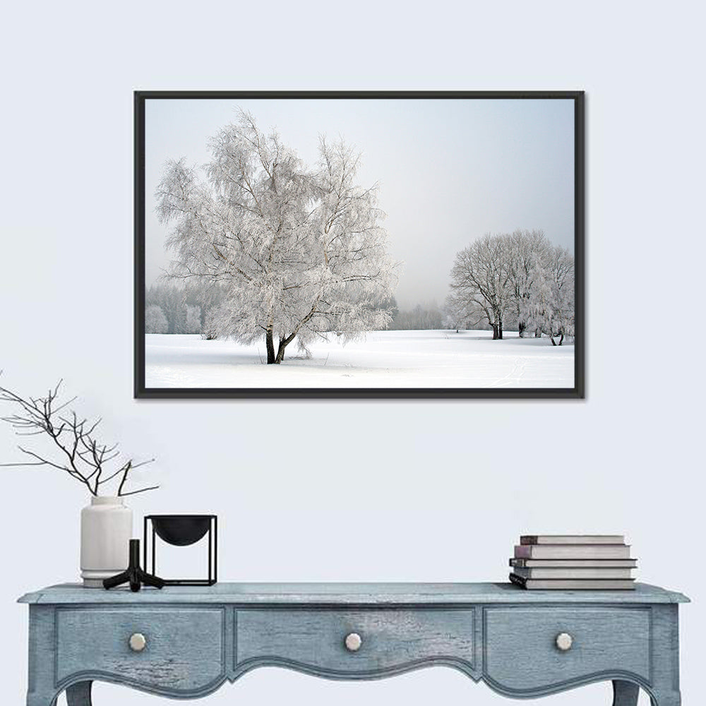 Frosted Birch Grove Wall Art