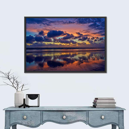Dusk Beach Reflections Wall Art