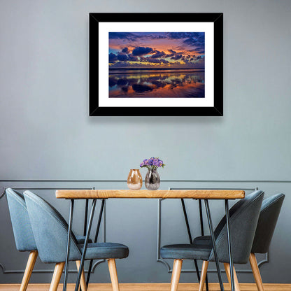 Dusk Beach Reflections Wall Art