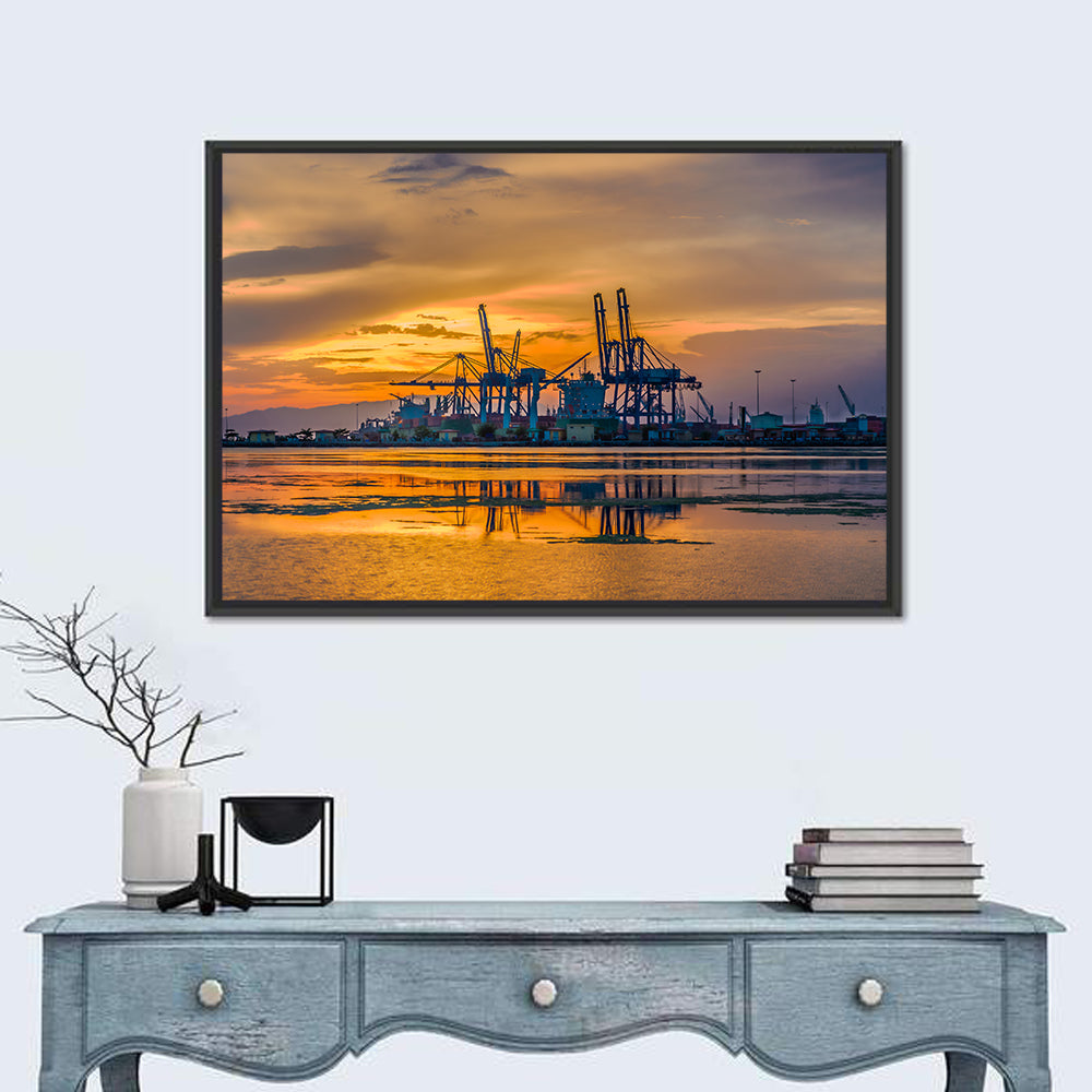 Djibouti Harbor at Sunset Wall Art