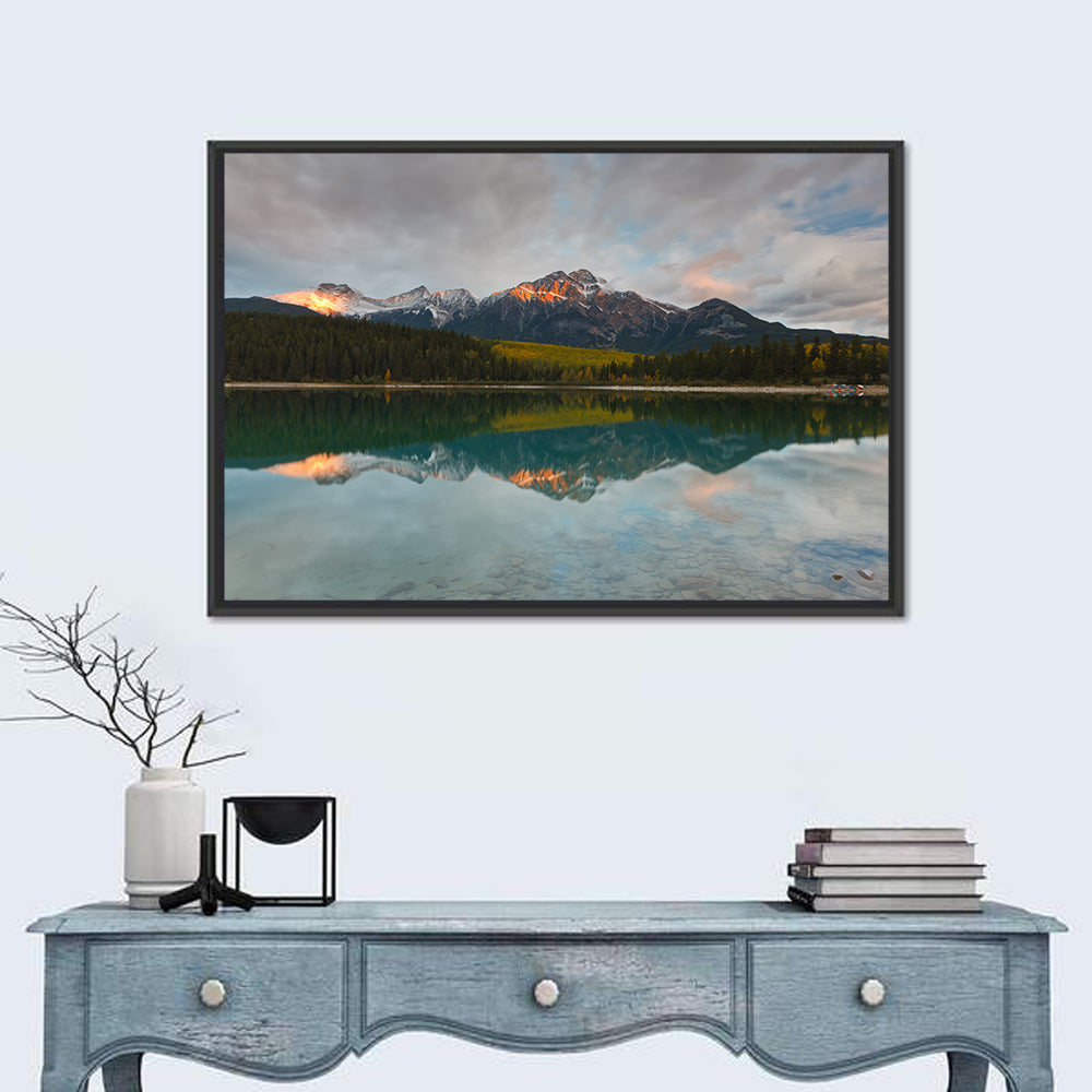 Patricia Lake Golden Hour Reflection Wall Art