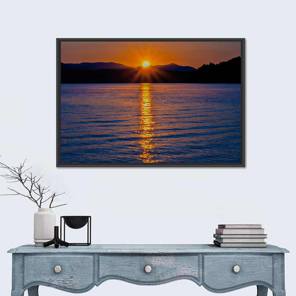 Lake Jocassee Golden Sunrise Wall Art