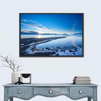 Lake Kleifarvatn Icy Shoreline Wall Art