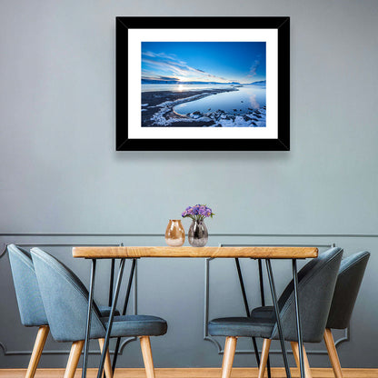 Lake Kleifarvatn Icy Shoreline Wall Art