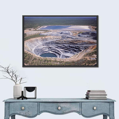 Aerial Open Pit Uranium Mine Wall Art