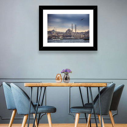 Istanbul Skyline with New Mosque Wall Art