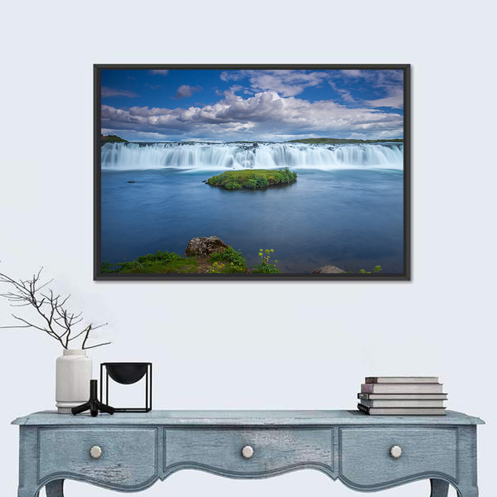 Faxi Waterfall Long Exposure Wall Art in a room, landscape