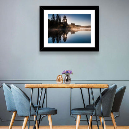 Spruce Knob Lake Morning Mist Wall Art