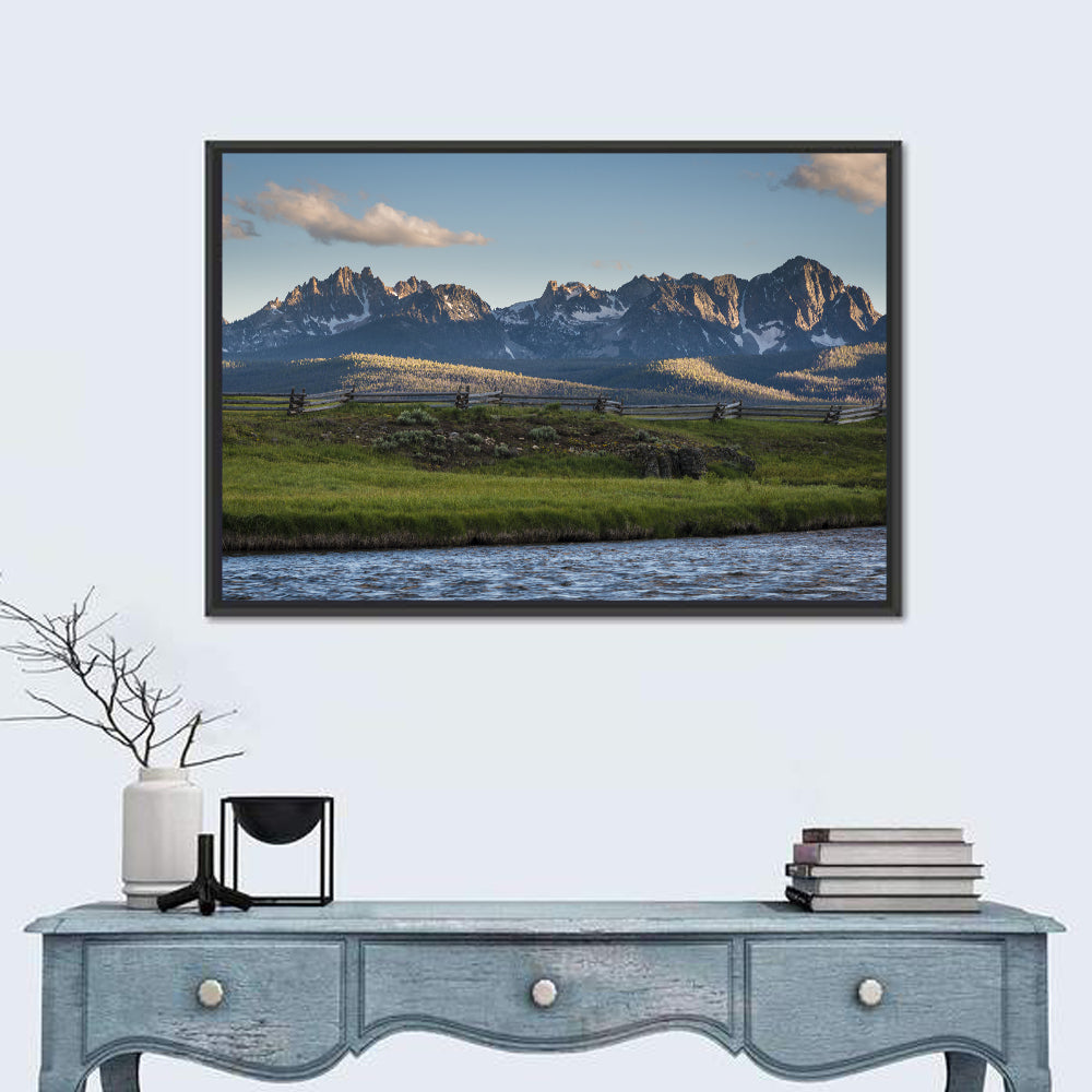 Sawtooth Mountains, Idaho Wall Art in a room, landscape