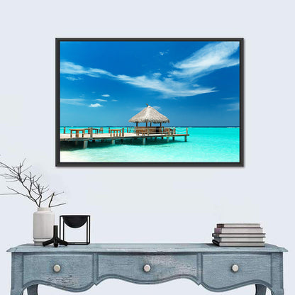 Thatched Beach Bar Pier Wall Art