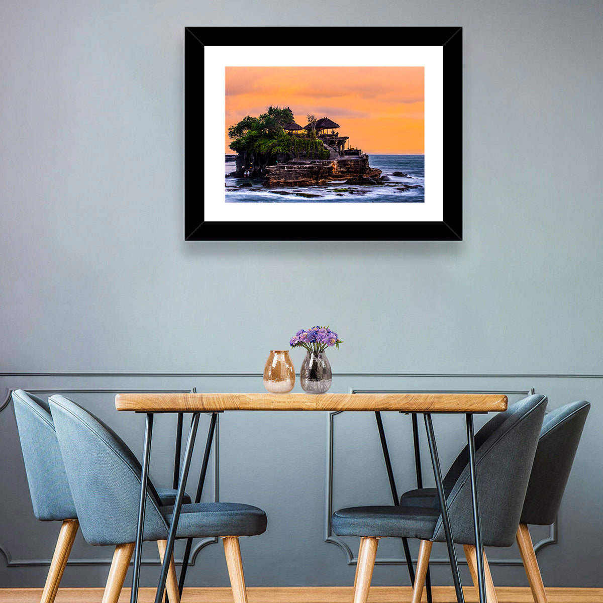Tanah Lot Temple at Sunset Wall Art