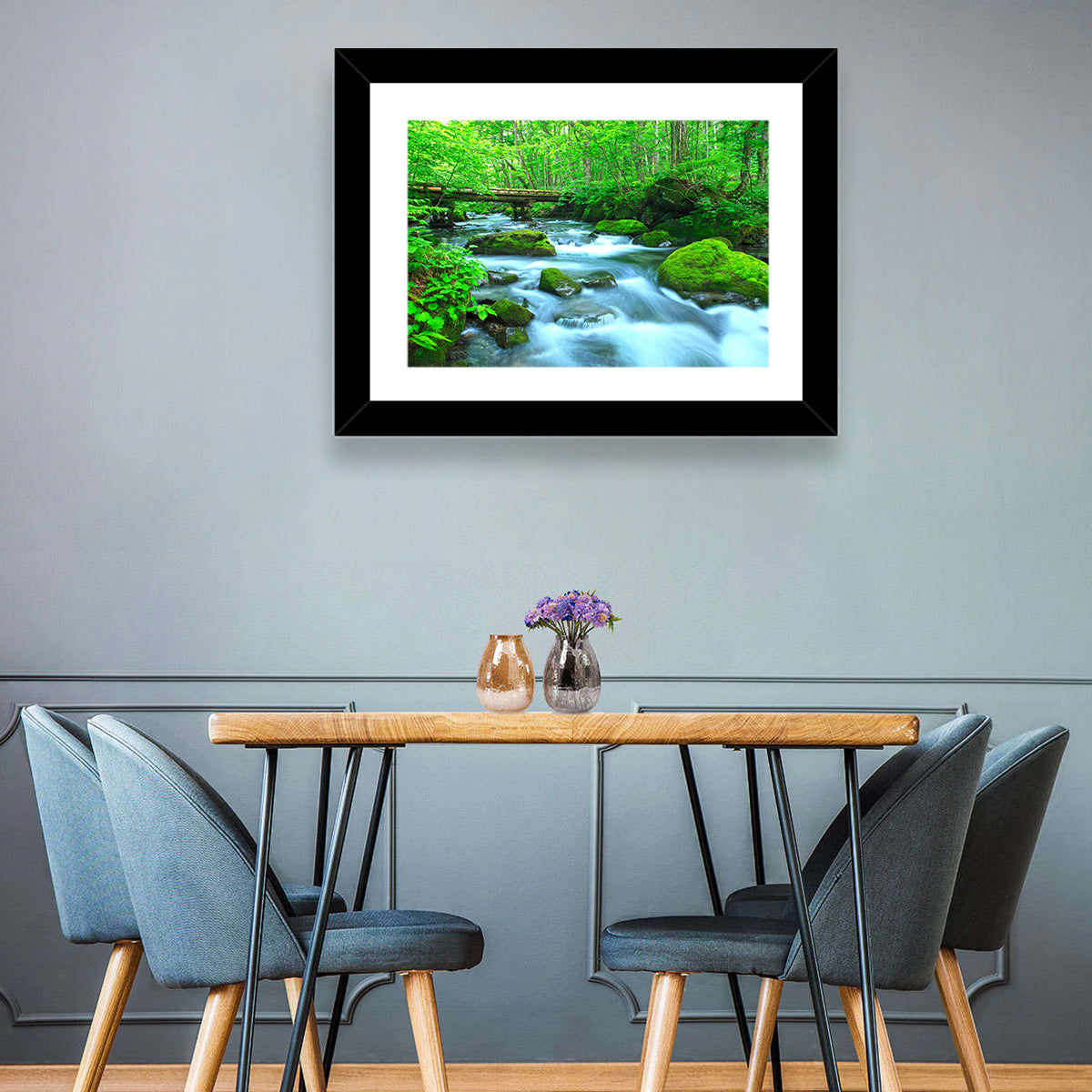 Mossy Forest Stream Wall Art