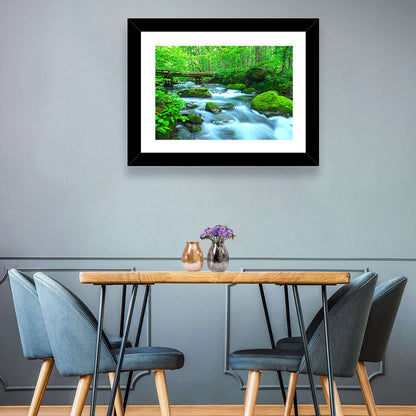Mossy Forest Stream Wall Art