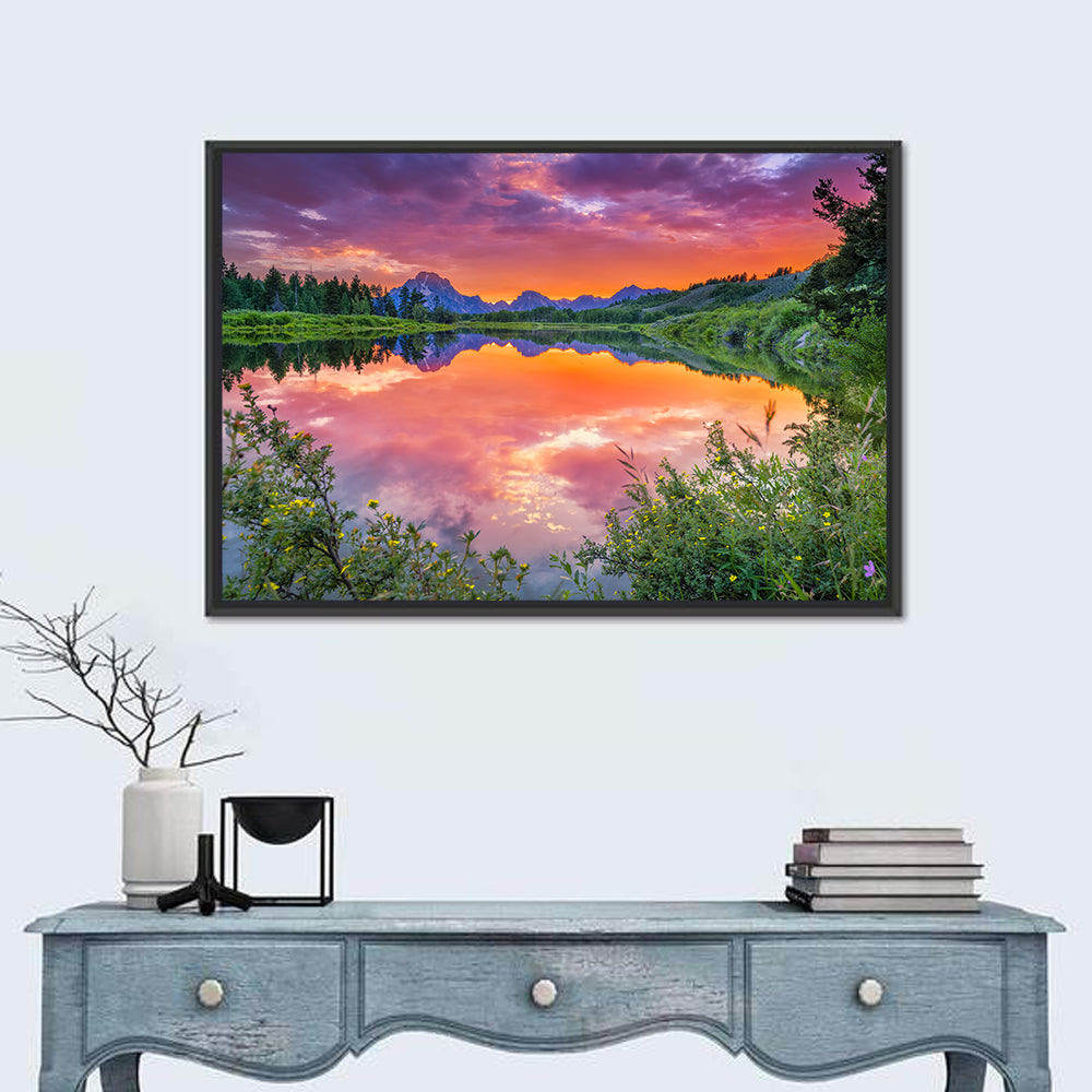 Oxbow Bend Sunset Wall Art