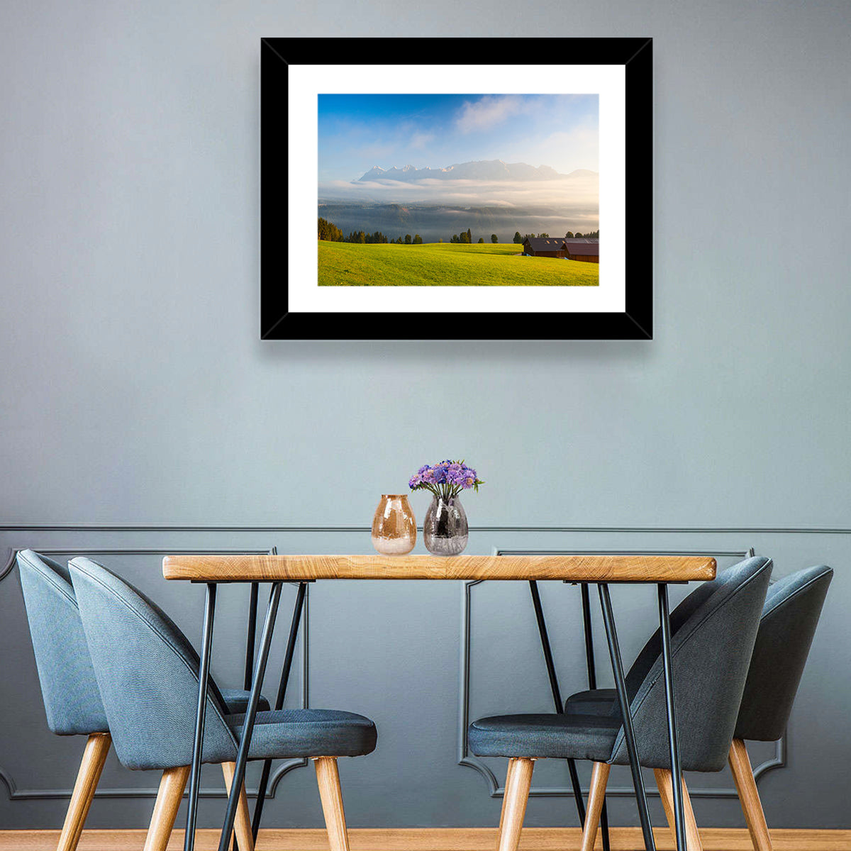 Sunlit Mountain Clouds Wall Art