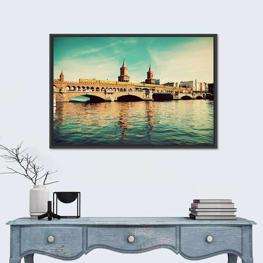 Oberbaum Bridge with Yellow Train Wall Art