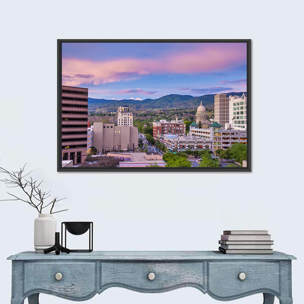 Boise Downtown at Golden Hour Wall Art