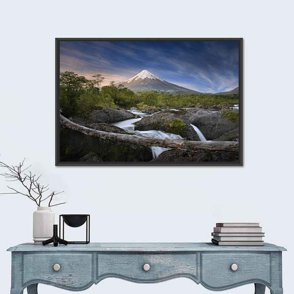 Osorno Volcano at Petrohue Falls Wall Art