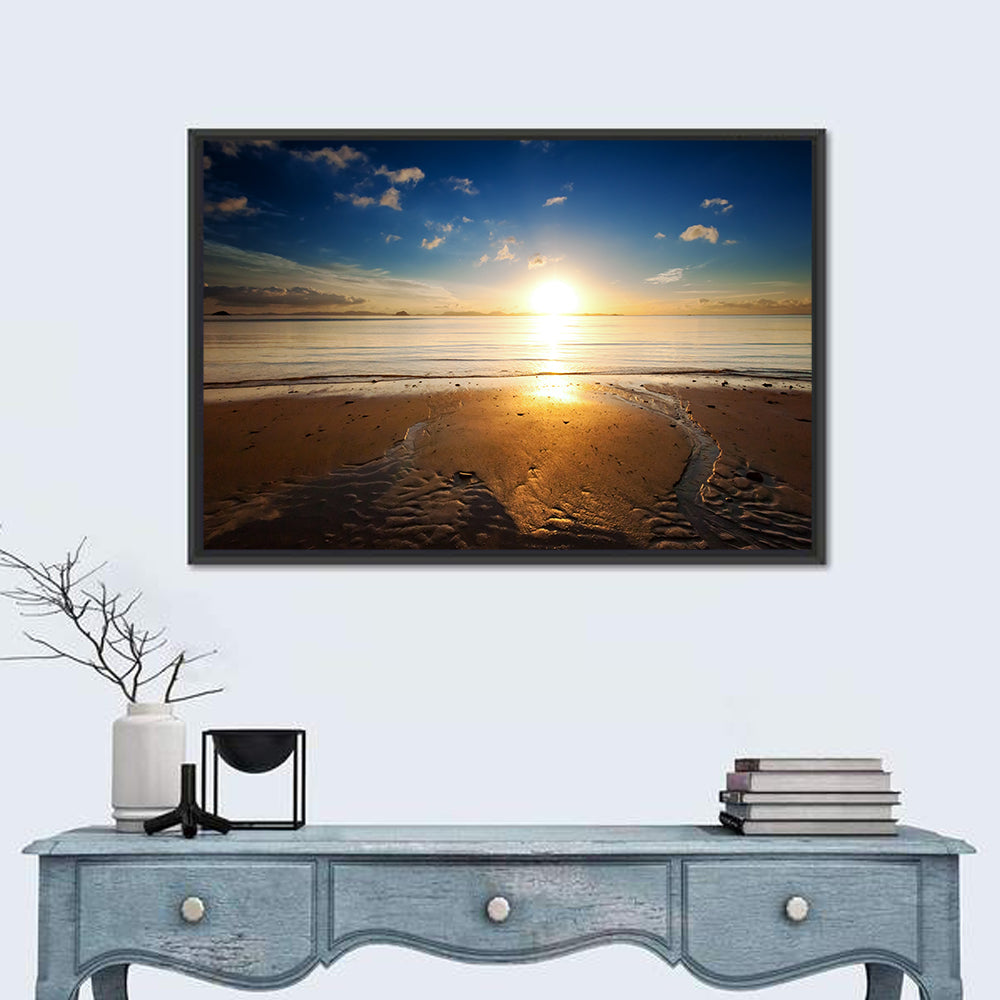 Sea Beach Sunrise Wall Art