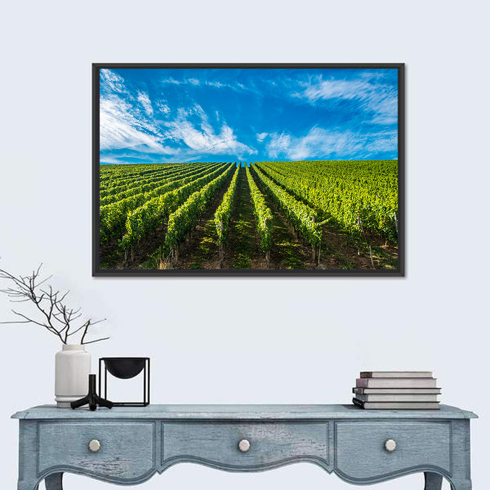 Luxembourg Vineyards Wall Art in a room, landscape