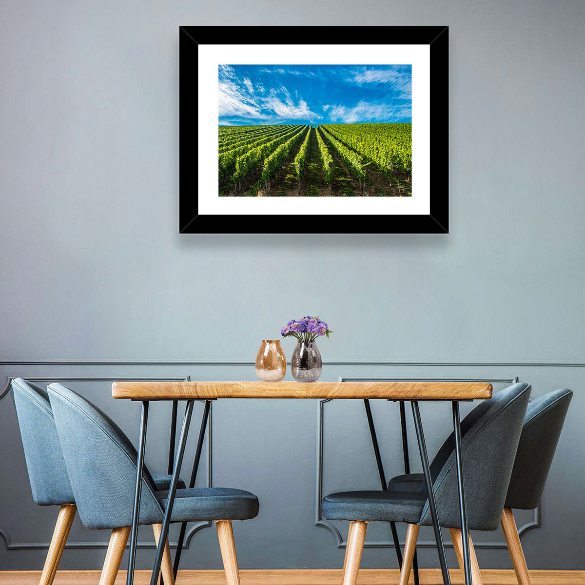 Luxembourg Vineyards Wall Art in a room, landscape