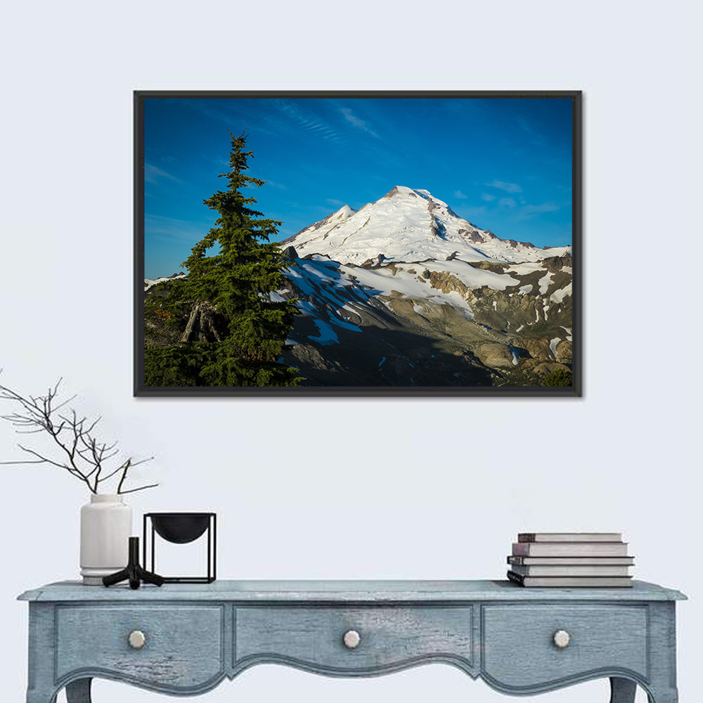 Mount Baker Wall Art in a room, landscape