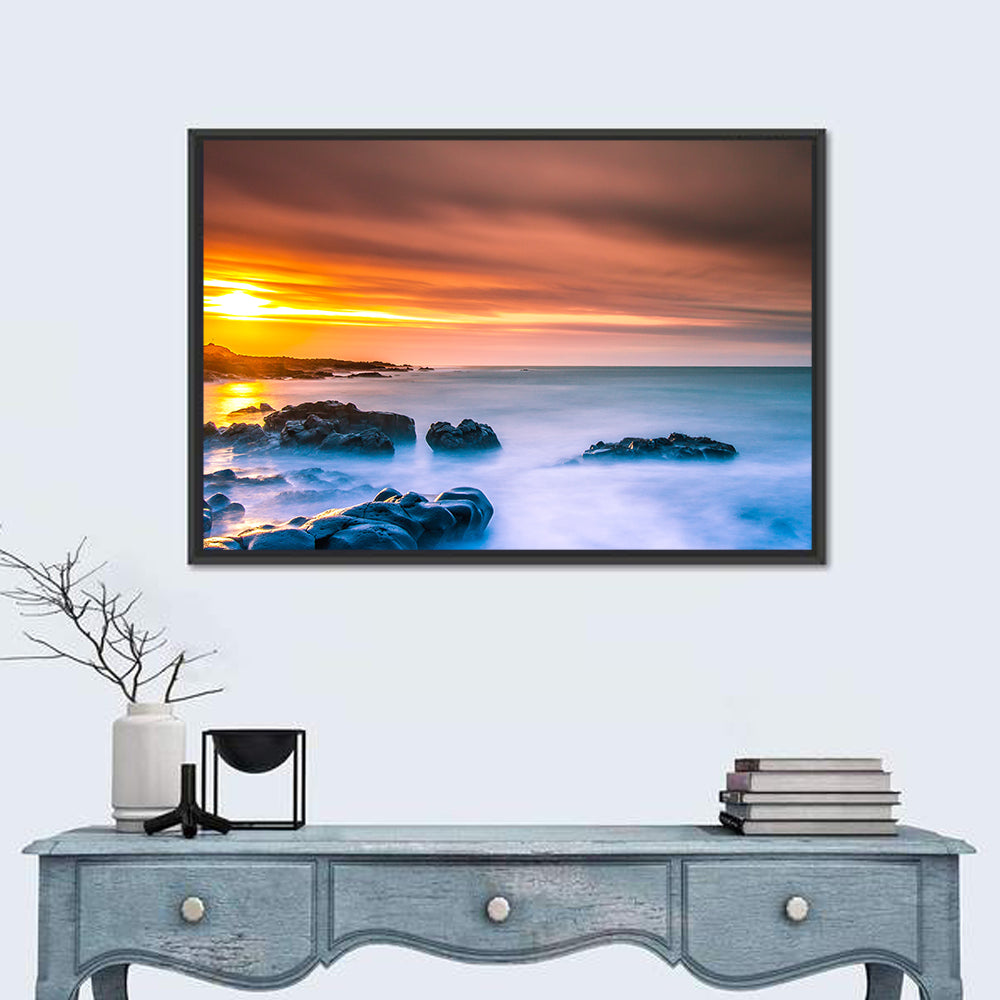Reykjanes Golden Hour Beach Wall Art