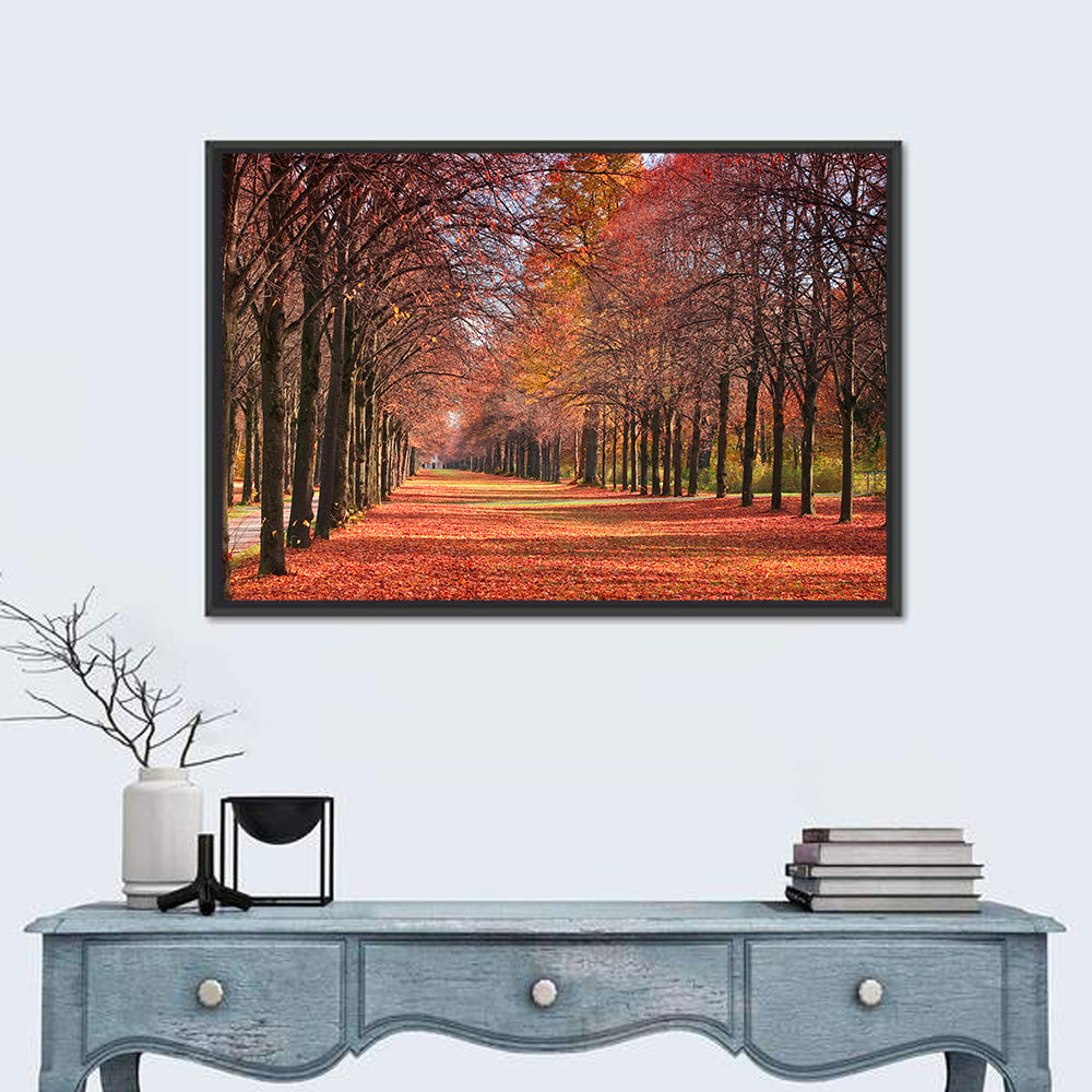 Tree-lined Autumn Lane Wall Art
