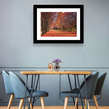 Tree-lined Autumn Lane Wall Art
