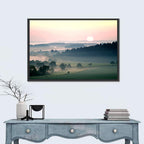 Czech Morning Fog Landscape Wall Art