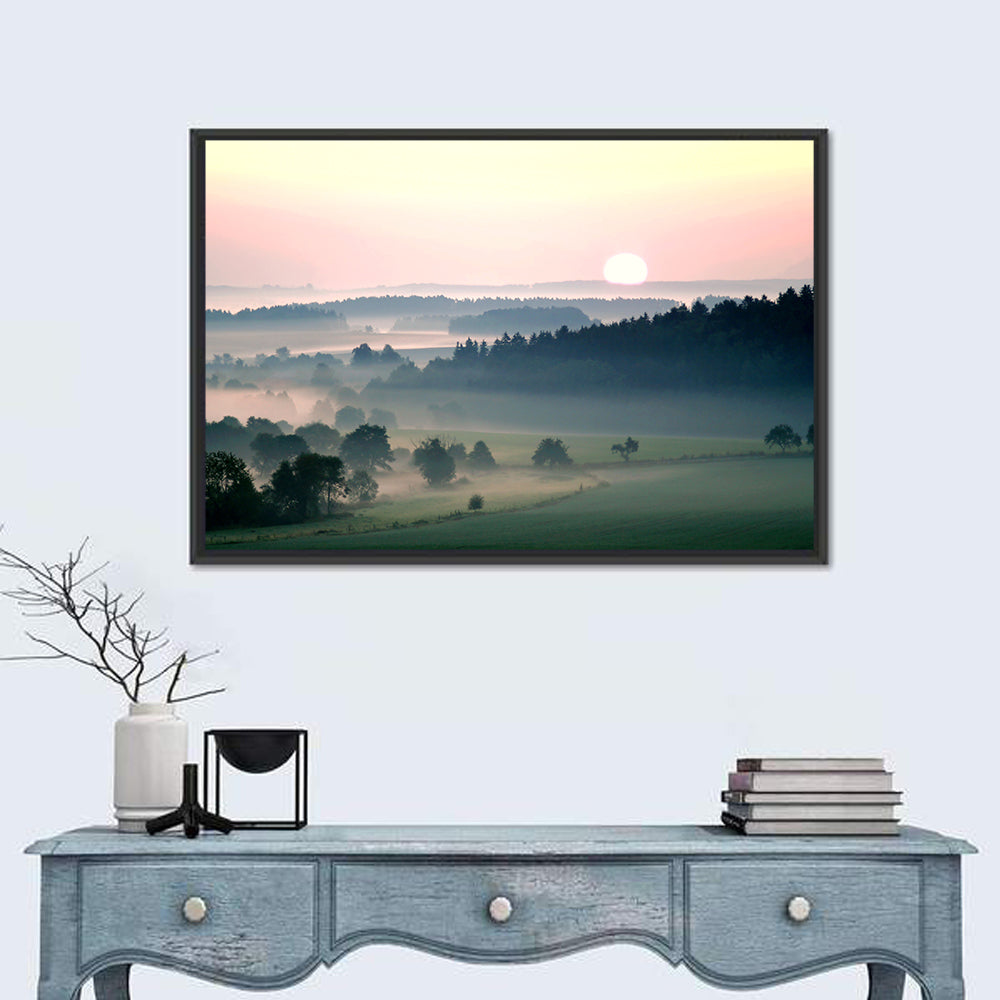 Czech Morning Fog Landscape Wall Art