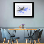 Airplane Over World Map Wall Art