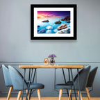Rocky Beach Sunset Wall Art