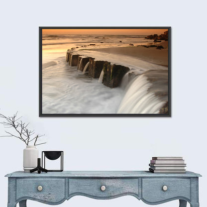 Breakwater at Golden Hour Wall Art