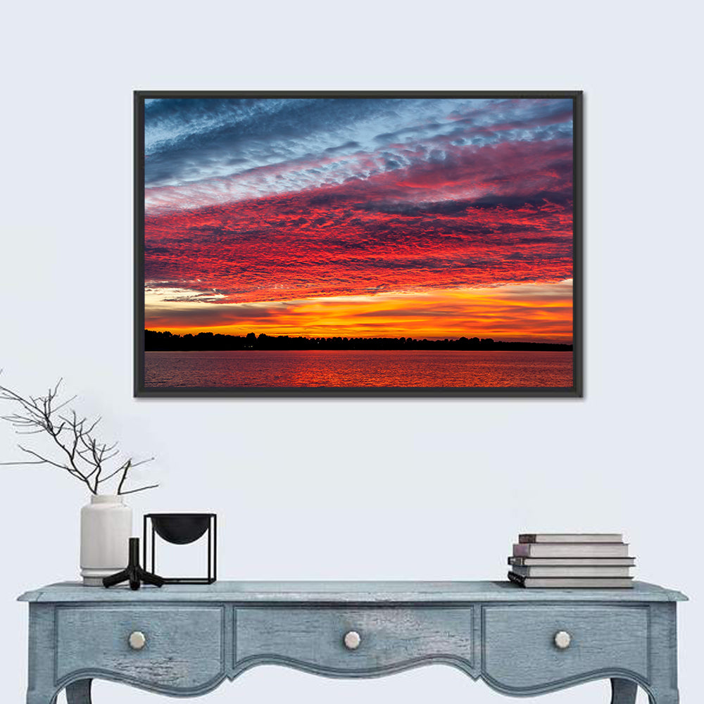 Lake Ijssel Dusk Reflection Wall Art