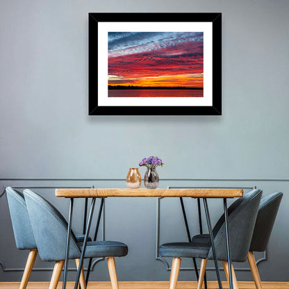 Lake Ijssel Dusk Reflection Wall Art