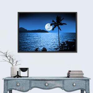 Lunar Beach Night Wall Art