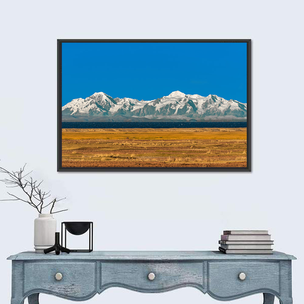 Snow-capped Peaks Over Lake Titicaca Wall Art