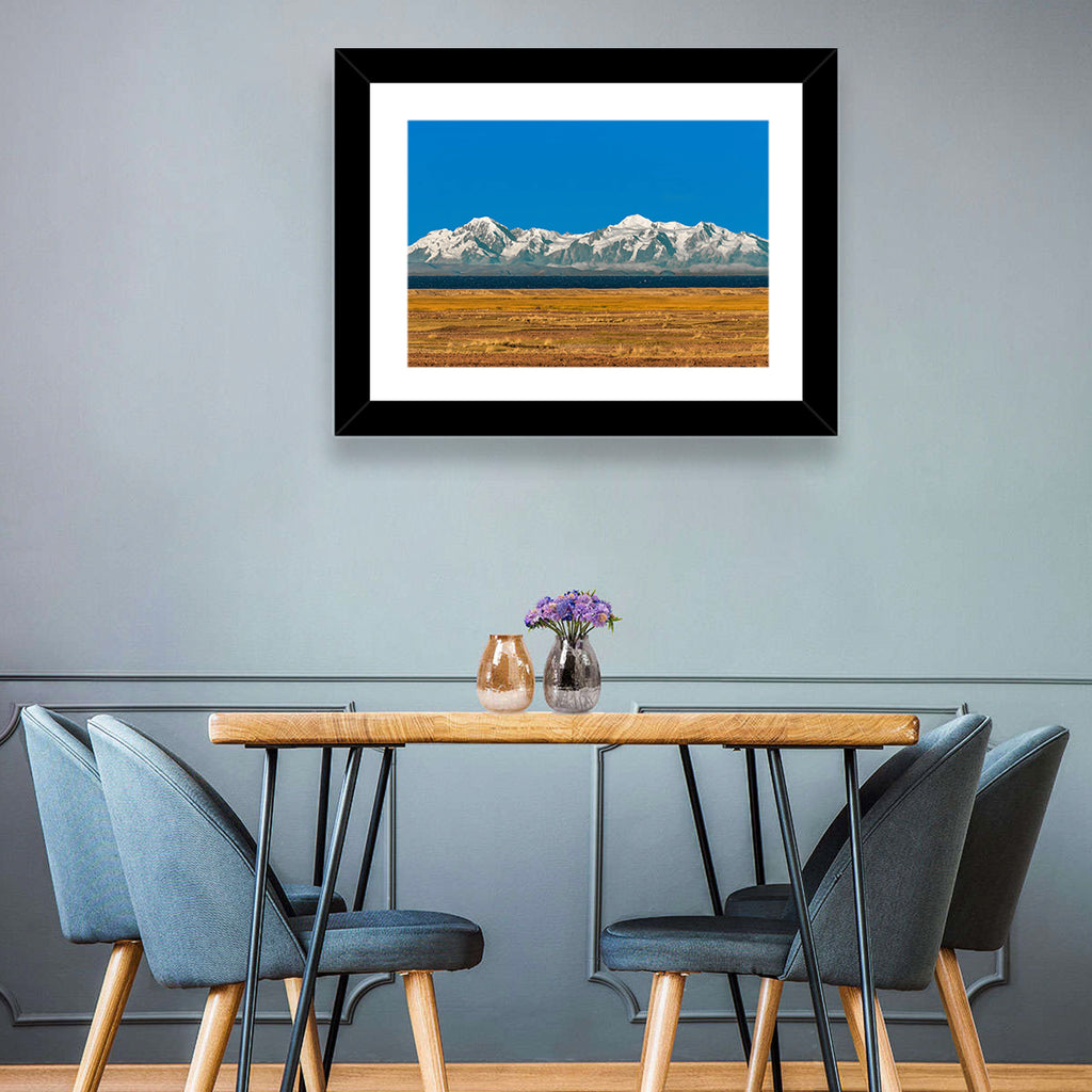 Snow-capped Peaks Over Lake Titicaca Wall Art