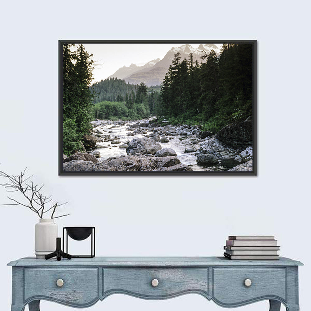 Snake River Mountain View Wall Art in a room, landscape