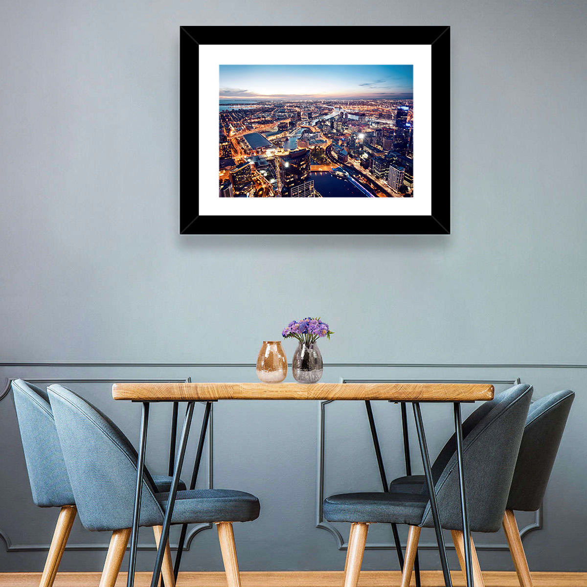 Melbourne Twilight Skyline Wall Art