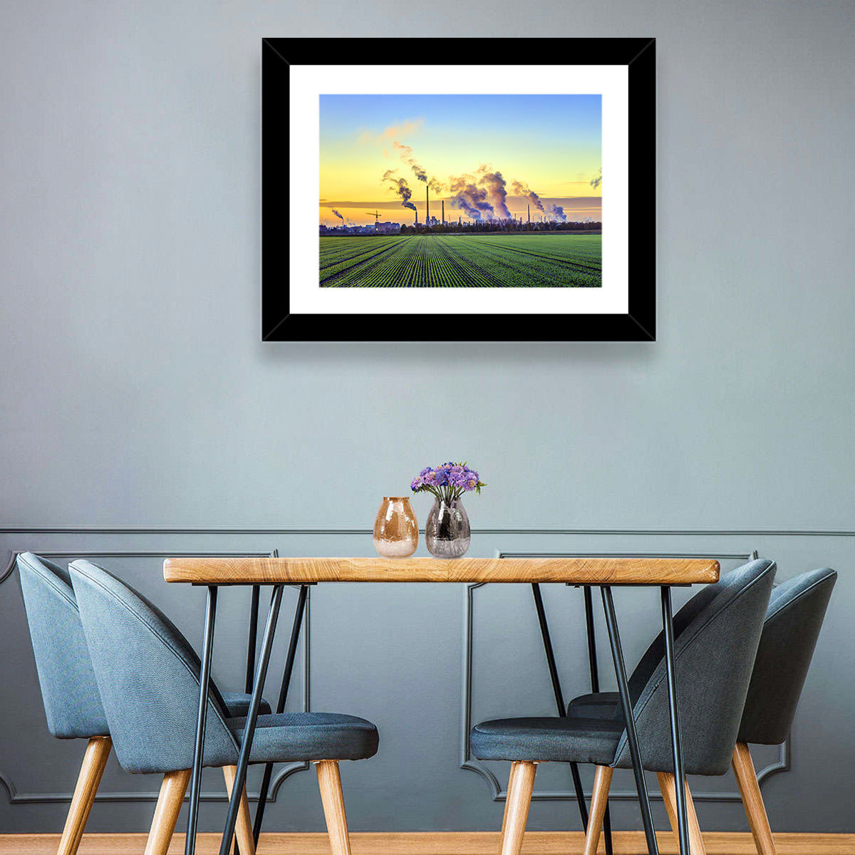 Frankfurt Industrial Edge Wall Art in a room, landscape