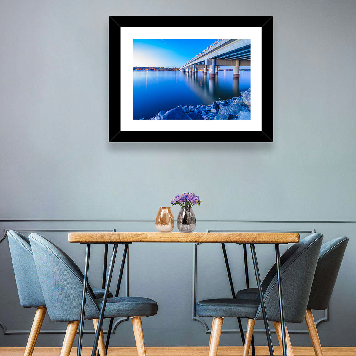 Lake Wylie Bridge at Twilight Wall Art