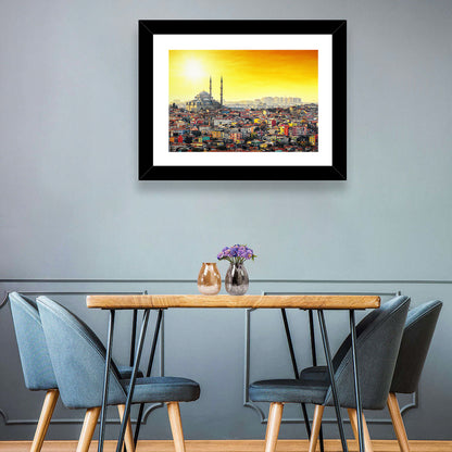 Fatih Mosque at Sunset Wall Art