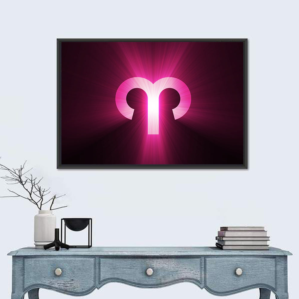 Radiant Aries Zodiac Emblem Wall Art