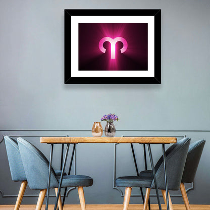 Radiant Aries Zodiac Emblem Wall Art