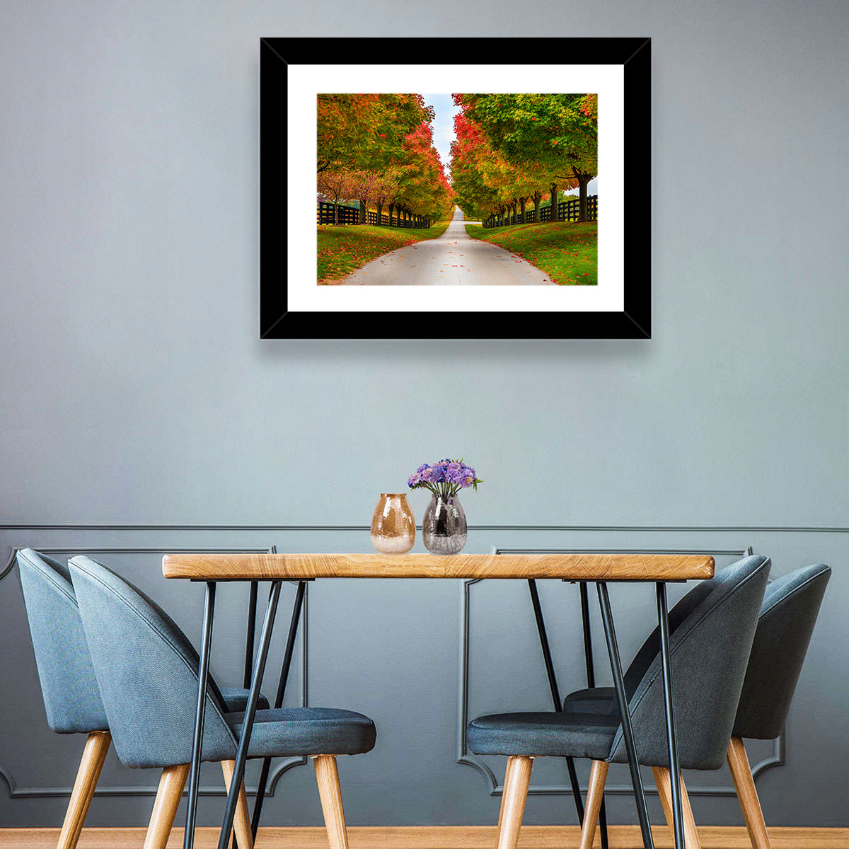 Tree-lined Farm Lane, Kentucky Wall Art in a room, landscape